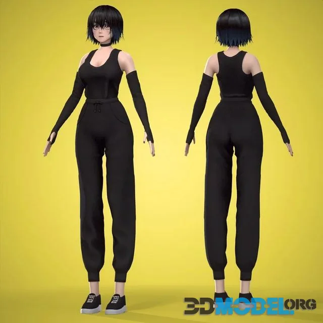 Female Low-poly (PBR)