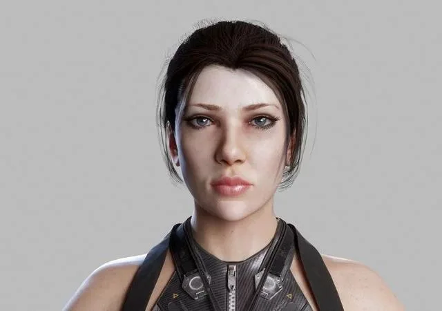 Female Sci Fi Soldier (PBR)