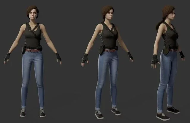 Female Soldier (in jeans)