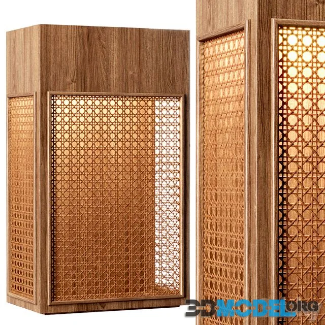 Florence rattan wall lantern FV3 Rattan wall lamp