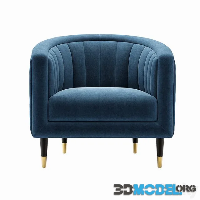 Fluted Juno Velvet Occasional Chair