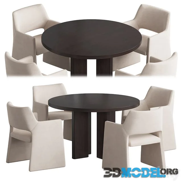Foley Faux chair Wood table