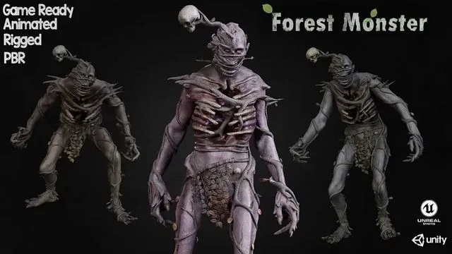 ForestMonster2 Low-poly (PBR)