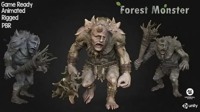 ForestMonster3 Low-poly (PBR)