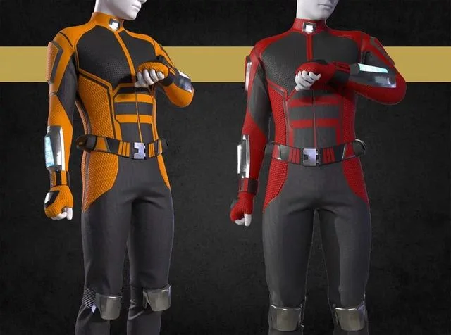 Futuristic superhero clothing sci fi outfit (PBR)