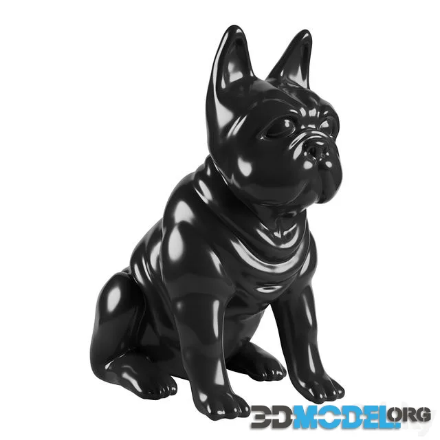 Garda Decor Figurine Black Bulldog D3232