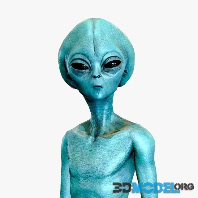 Gray Alien Game Character (PBR)