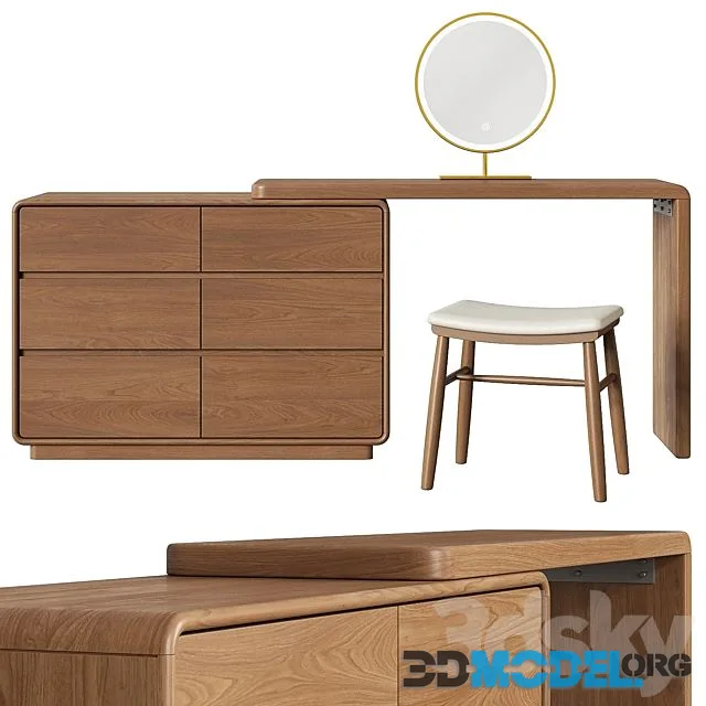 GVAwood telescopic dressing table