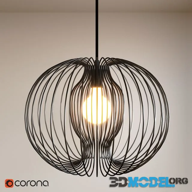 Hanging lamp LOFT VINTI Lucide black
