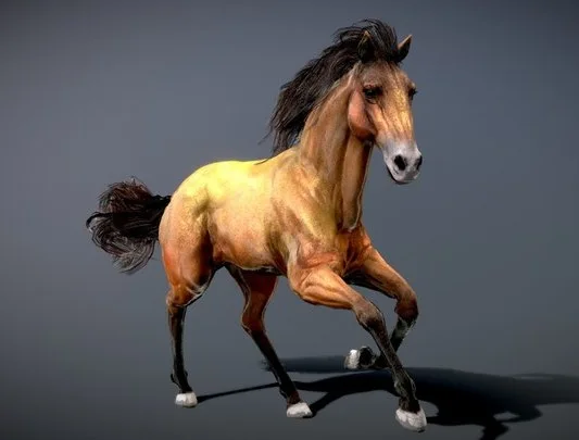 Horse — Spanish Mustang ( Dun ) (PBR)