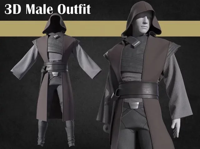 Jedi outfit character clothing (PBR)