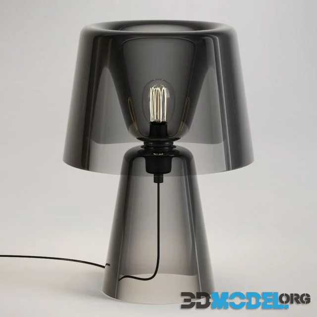 John Lewis Large Glass Table Lamp Smoke
