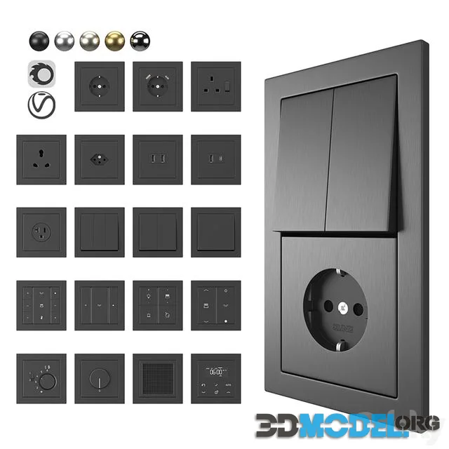 Jung LS-Design set Metal
