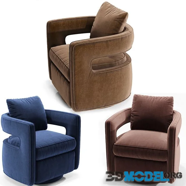 Kennedy Navy Swivel Chair