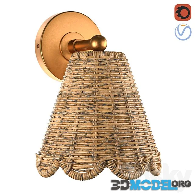 Kismet Hanging Wicker Rattan Sconce