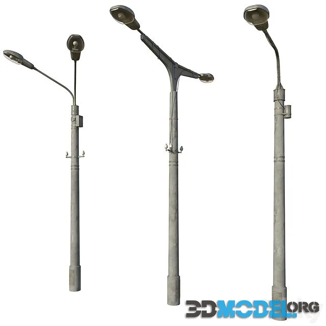 Lamppost (set of 3 poles)