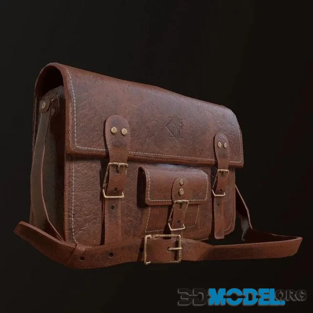 Leather bag blender Low-poly (PBR)