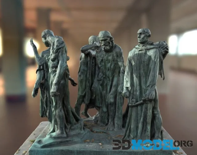 Les Bourgeois De Calais By Rodin (PBR)