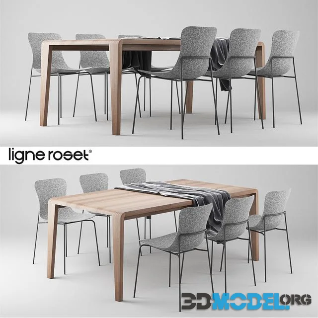 Ligne Roset SpiritOfForest Table and Ettoriano Chair