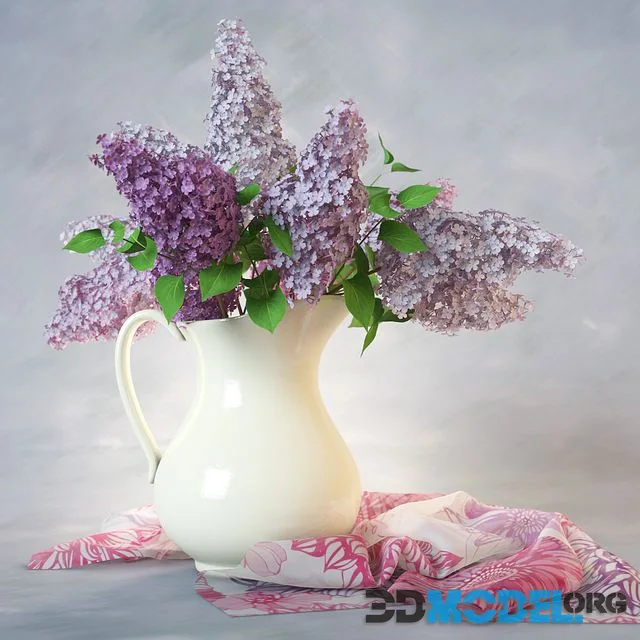Lilac Bouquet in Vase