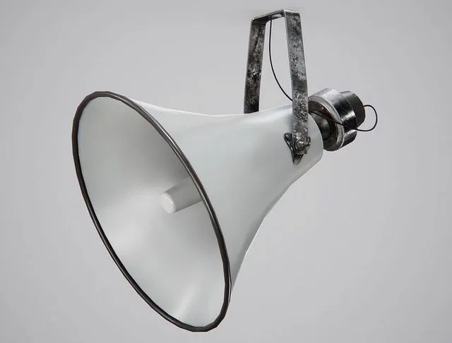 Military Horn Speaker Siren Low-poly (PBR)