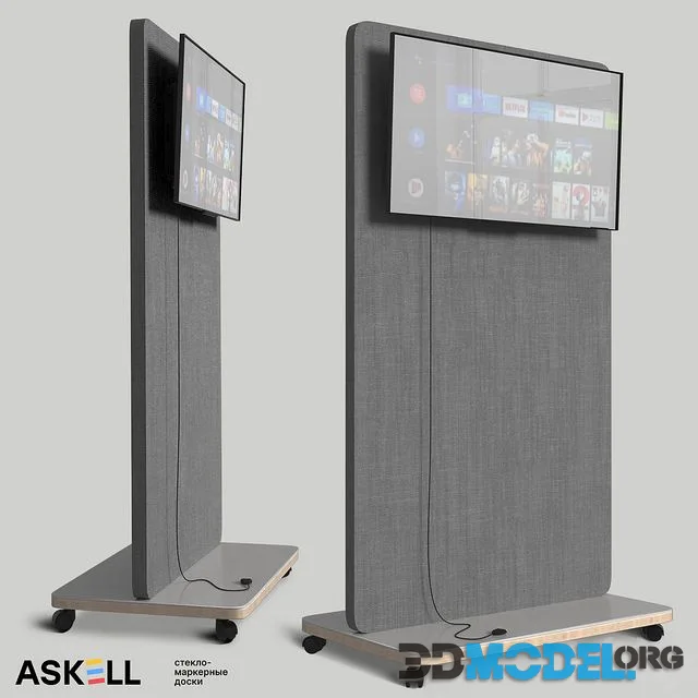 Mobile whiteboard with acoustic panel function ASKELL Mobile 3MA100170