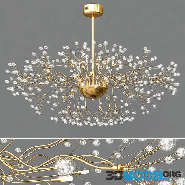 Modern Golden Glass Chandelier_1