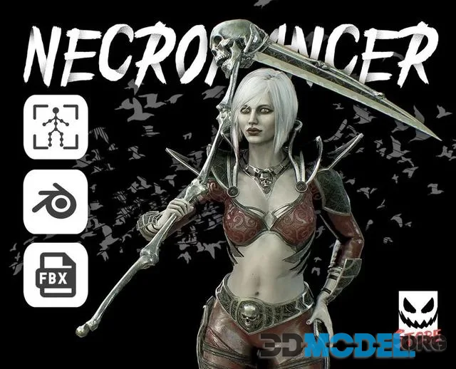 Necromancer Low-poly (PBR)