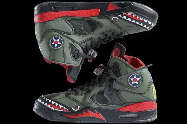 Off White Nike Jordan 5 Air force USA Low-poly (PBR)