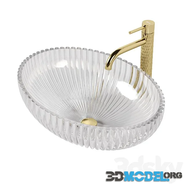 Oval Cristal Sink with Rea Lungo ART