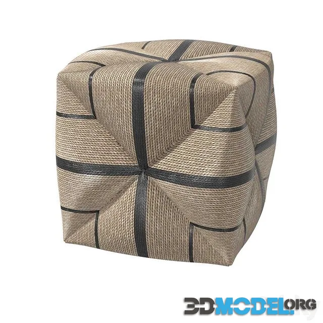 Palecek Fritz Rope Square Ottoman