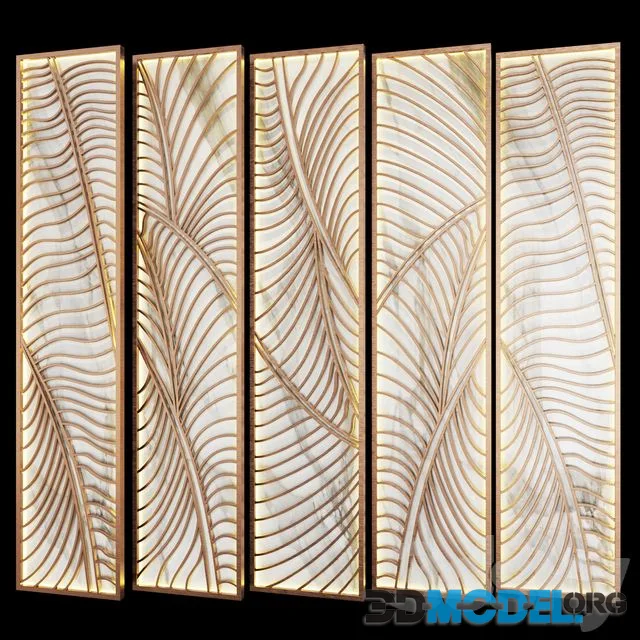 Partition palm leaf pattern