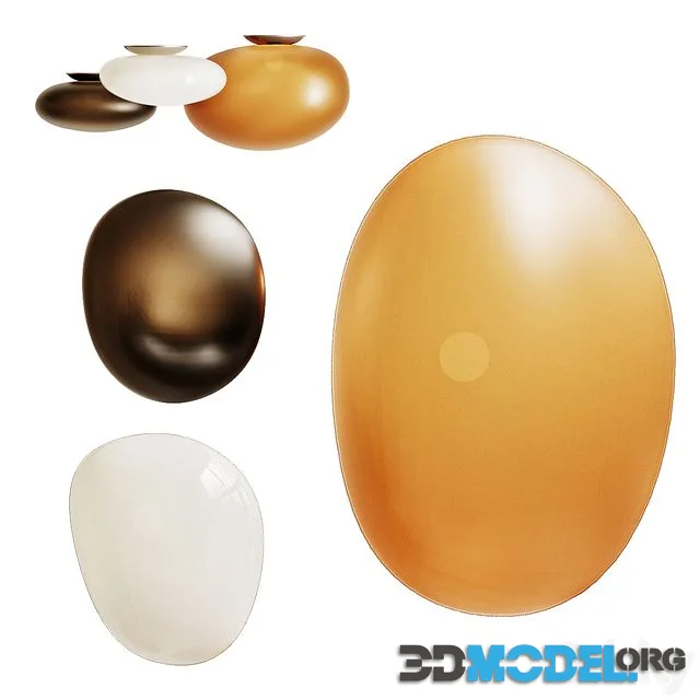 Pebble ceiling and wall lamp