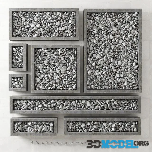 Pebble form Pebble in square shapes
