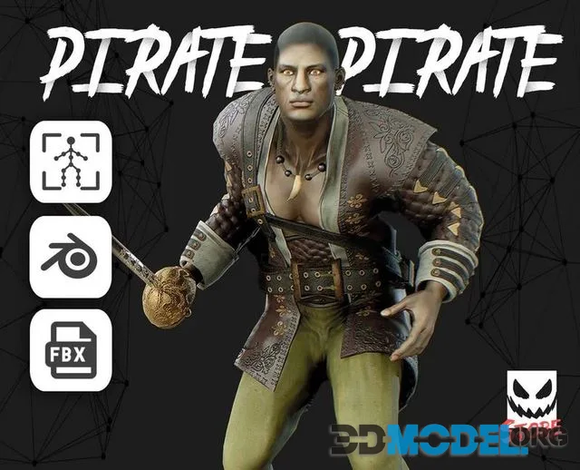 Pirate Low-poly (PBR)