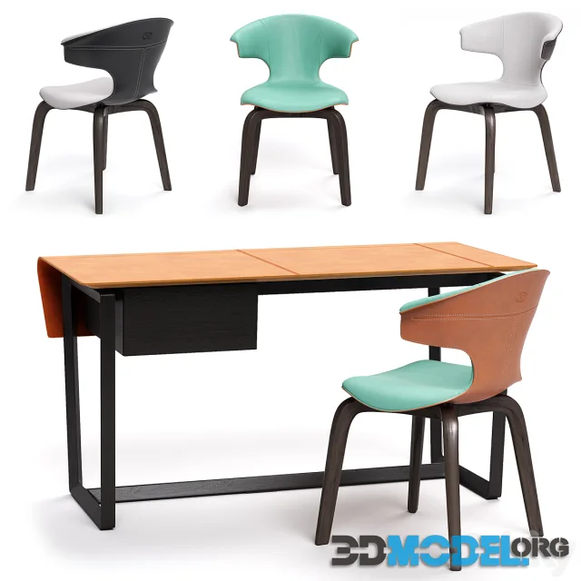 Poltrona Frau Montera Armchair Fred desk