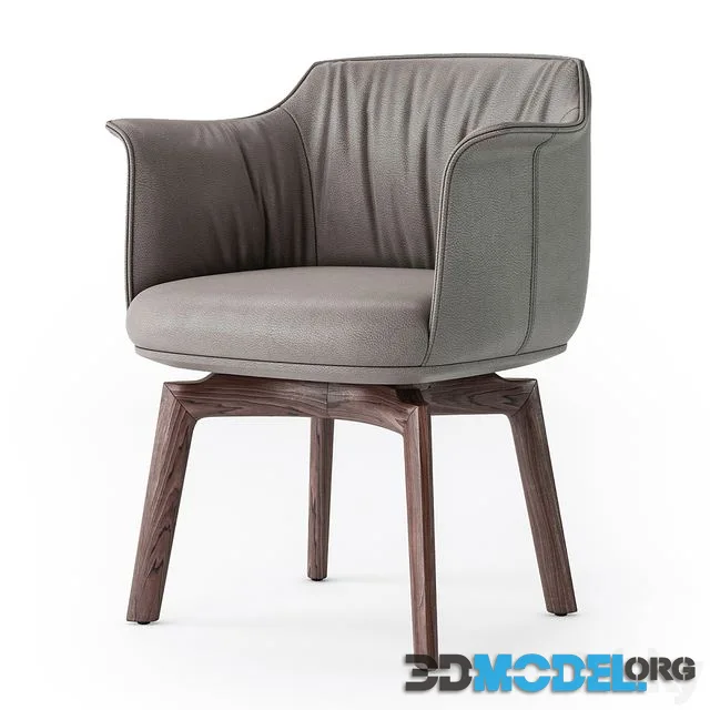 Poltrona Frau Archibald swivel armchair