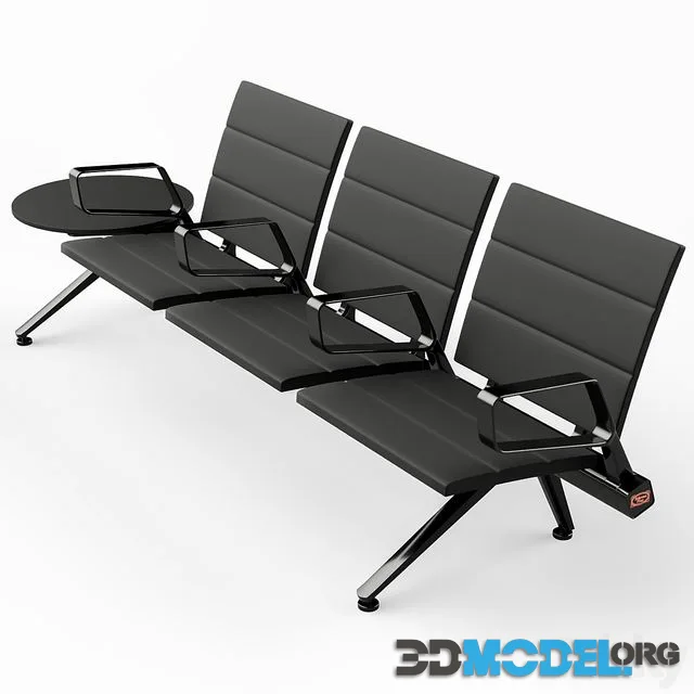 Poltrona Frau Flair Airport Seating System Black