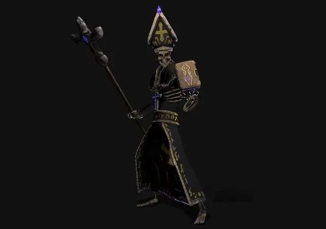 Priest Skeleton Low-poly (PBR)