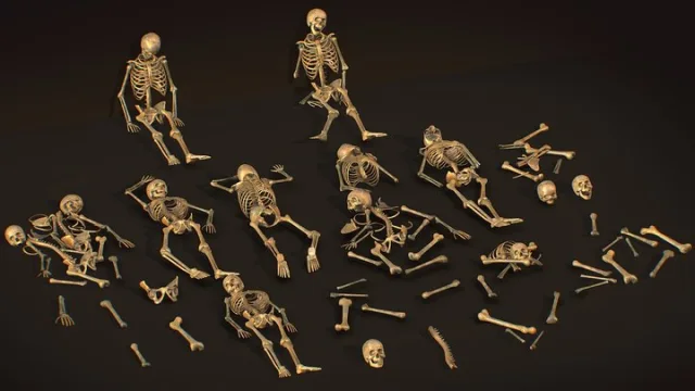 Remains Skeleton Bone Big Pack 3D Model (PBR)