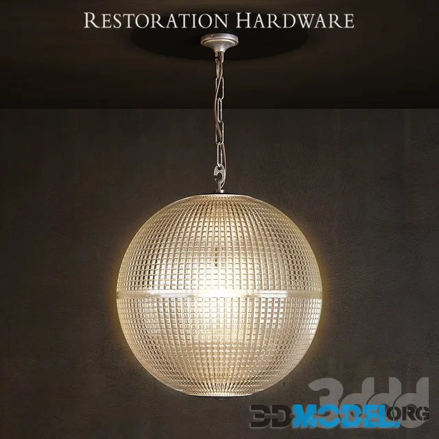 Restoration hardrware prismatic globe pendant