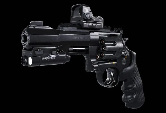 Revolver Smith and Wesson Magnum 357 Full Low-poly (PBR)