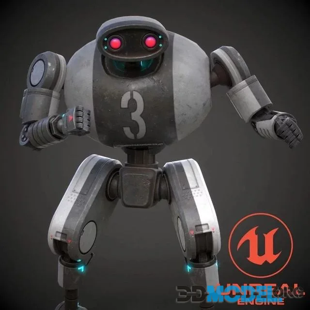 Robot UE4 Low-poly (PBR)