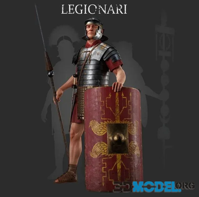 ROMAN LEGIONARY SOLDIER Low-poly (PBR)