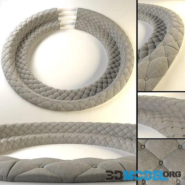 Round couch built-in floor