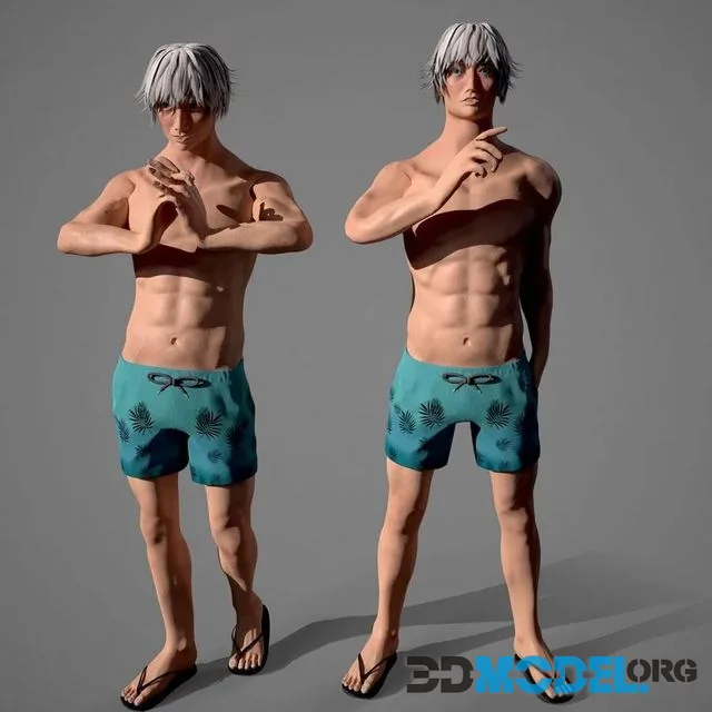 Satoru Gojo Low-poly (PBR)