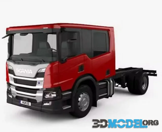 Scania P310 Crew Cab Chassis Truck 2011 (PBR)