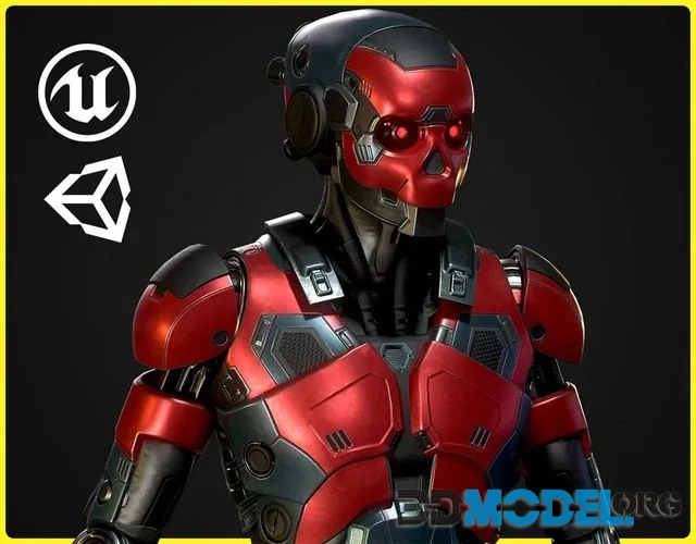 Sci-fi Robot Character 01 Low-poly (PBR)