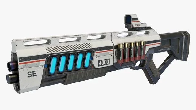 Sci Fi Shotgun Low-poly (PBR)