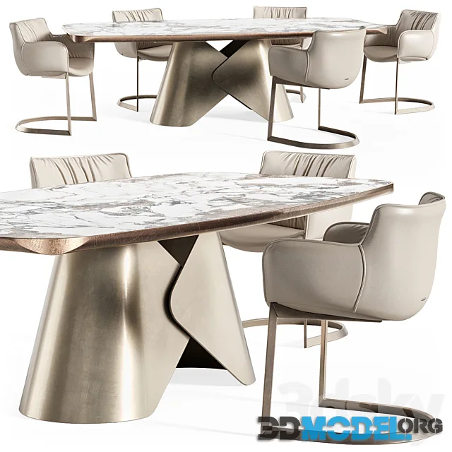 Scott Ceramic Table Rhonda Chair
